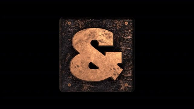 Create words and captions with this easy drag and drop metal block industrial style lettering that spins and animates in to place with an alpha's. Part of a set of 56 letters, numbers and symbols.