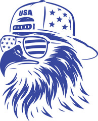 Eagle American flag
