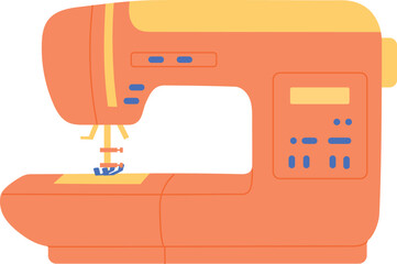 isolated sewing machine for handcraft illustration