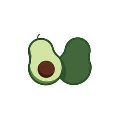 Avocado fresh fruit illustration design
