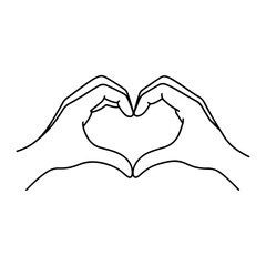 Fototapeta premium Heart in hands, a universal symbol of love and care, often depicted as a romantic icon or a vector illustration