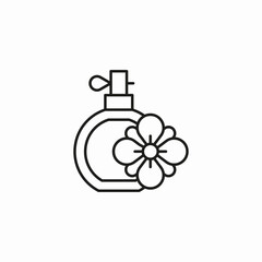 floral perfume bottle icon sign vector