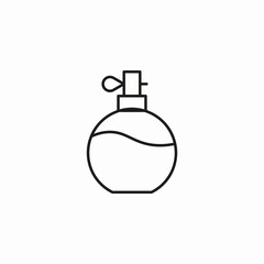 round perfume bottle icon sign vector