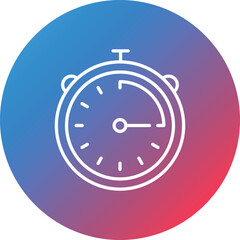 Chronometer Line Gradient Circle Background Icon