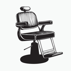 barber chair isolated on white