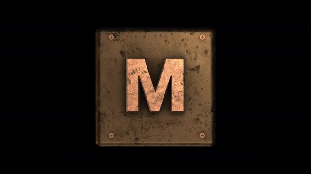 Create words and captions with this easy drag and drop metal block industrial style lettering that spins and animates in to place with an alpha's. Part of a set of 56 letters, numbers and symbols.