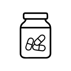 medicine bottle and pills