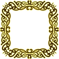 Abstract vintage golden frame design