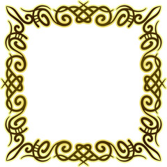 Abstract vintage golden frame design