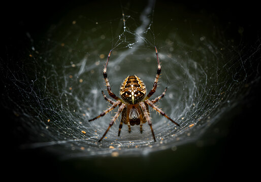 Intricate Garden Spider in its Web