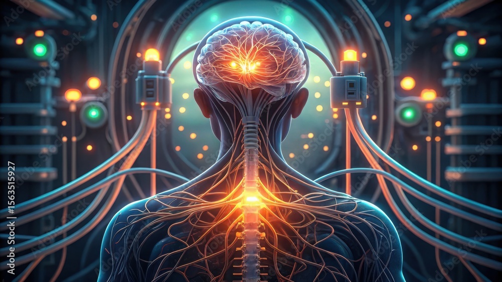 Poster Macro View of Neural Pathways Being Repaired in a Gigapixel Standard