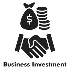 Business Investment Icon - Glyph Style
