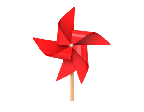 Firefly_Red pinwheel isolated on white background 