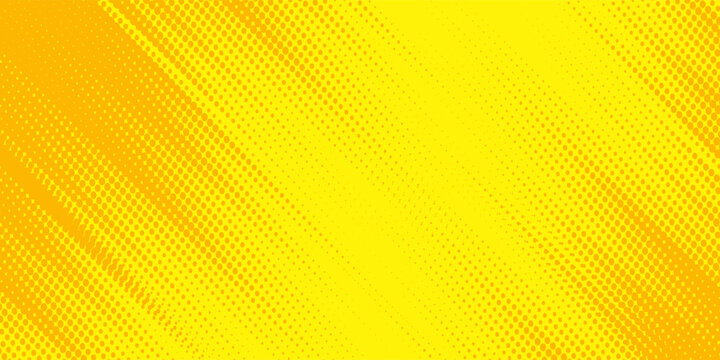 Dots halftone yellow color pattern gradient grunge texture background. Dots pop art comics sport style vector illustration