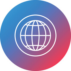 Space Atmosphere Line Gradient Circle Background Icon