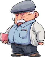 old man with a book