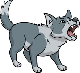 vector illustration of cartoon dog