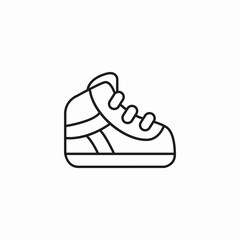 baby high top sneaker icon sign vector