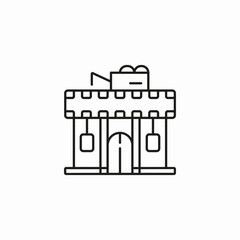 bank building money icon sign vector