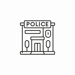 city police station icon sign vector