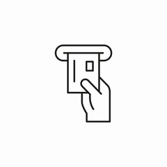 credit card slot icon sign vector