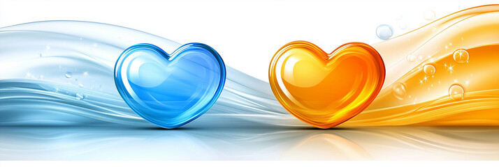 Light colored background with hearts for web banner design