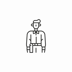 male person standing icon sign vector
