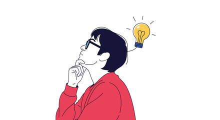 Creative thinking and problem solving process leading to innovative ideas and solutions