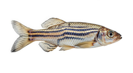 Fototapeta premium Striped fish profile view