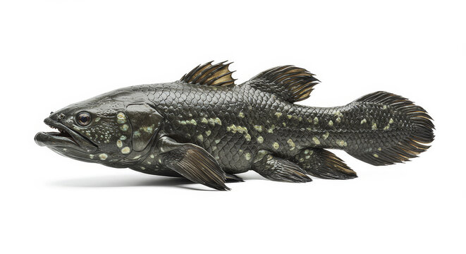 Prehistoric fish side view