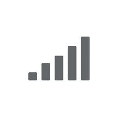 bar chart graph on white background