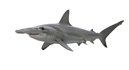 Obraz premium Gray hammerhead shark profile view