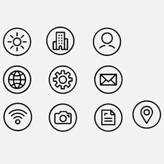 set of icons Silhouette 