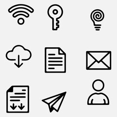 set of icons Silhouette 