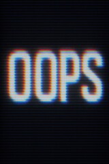 Obraz premium Screen distortion monitor vintage.