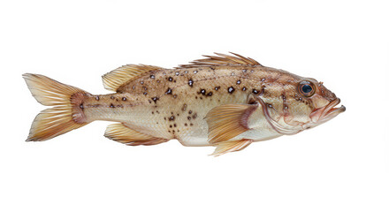 Naklejka premium Single fish profile shot on white