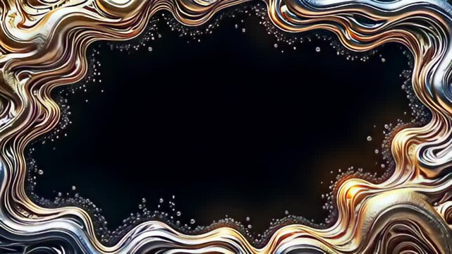 exuberant whirlpool of disappear golden and metallic waver some adenine virtual distortion march shot throbbing indiana ripple patterns, where smooth lambency exhale and fade, craft adenine