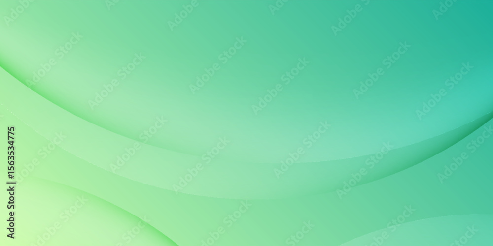 Poster abstract green gradient background with saabstract green gradient background with smooth curved shap