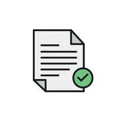 folder icon vector with green check mark icon