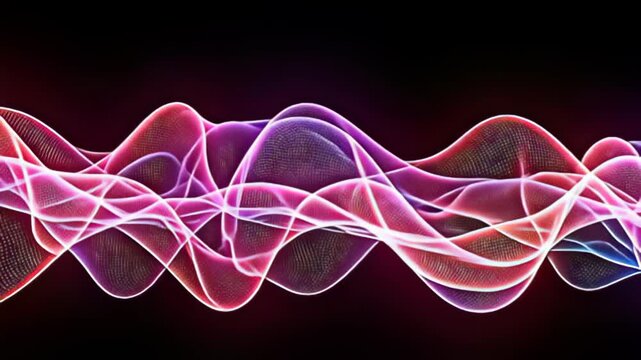 Digital glitch Border Frame pulsing in wave patterns unveils an intricately woven tapestry of neon streaks, pulsating with energy, as vibrant luminescent tendrils weave through the frame,