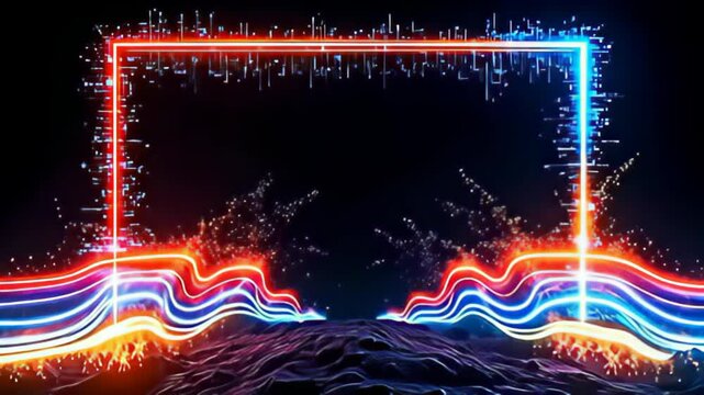 virtual distortion march shot throbbing indiana ripple shape fascinate the imagination, flank away curves of lively tints that look to emit and flow, with beam streak and fading, mark
