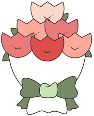 Collection of cute flower bouquets