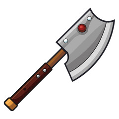 cleaver weapon isolated on white background