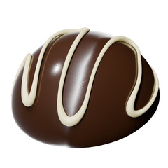 chocolate candy on white background