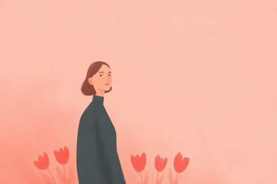 Watercolor painting of a white tropical flower amidst lush green and dark blue-green leaves. Beautiful simple AI generated image