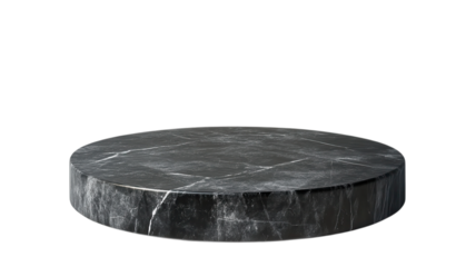 Elegant black marble pedestal showcasing a stunning design for modern interiors and artistic presentations in contemporary settings on transparent background