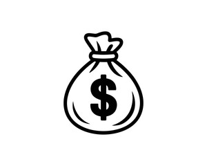A money bag with dollar sign vector illustration