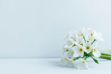 Elegant Greeting Card Mockup with White Flowers