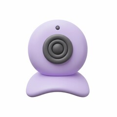 Purple 3D Rendered Webcam Icon
