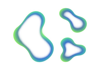 Abstract ultraviolet morphing blobs illustration in neon colors for modern design